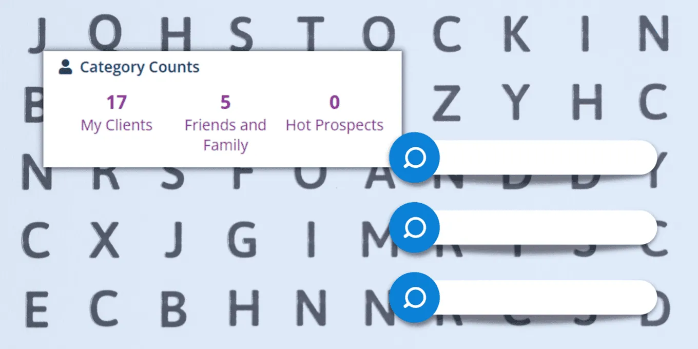 Contact Counter Widget with 3 Searches