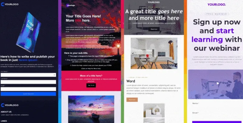 NEW LANDING PAGES just dropped
